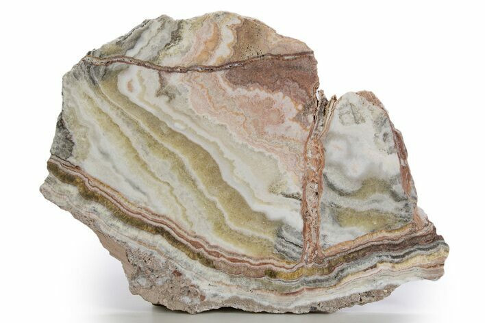 Polished Banded Travertine Slab - New Mexico #324327